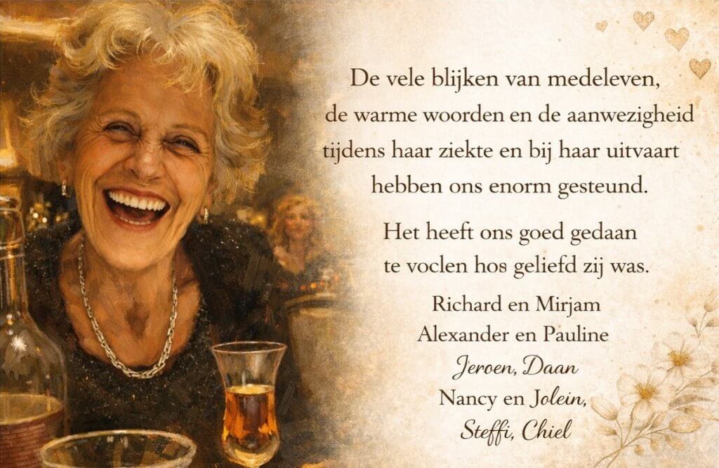 Bedankkaart Oma Wichhart