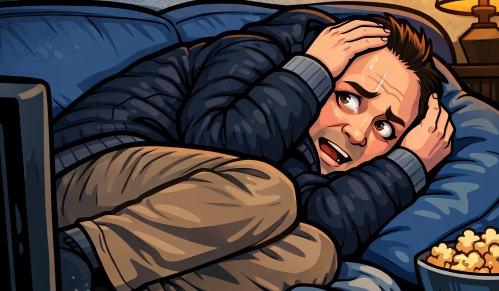 Lexie bang op de bank